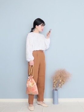 「momentplus」｜「アイテム（バレエシューズ）」を使った、まいさん（レディース・164cm）の冬コーディネート