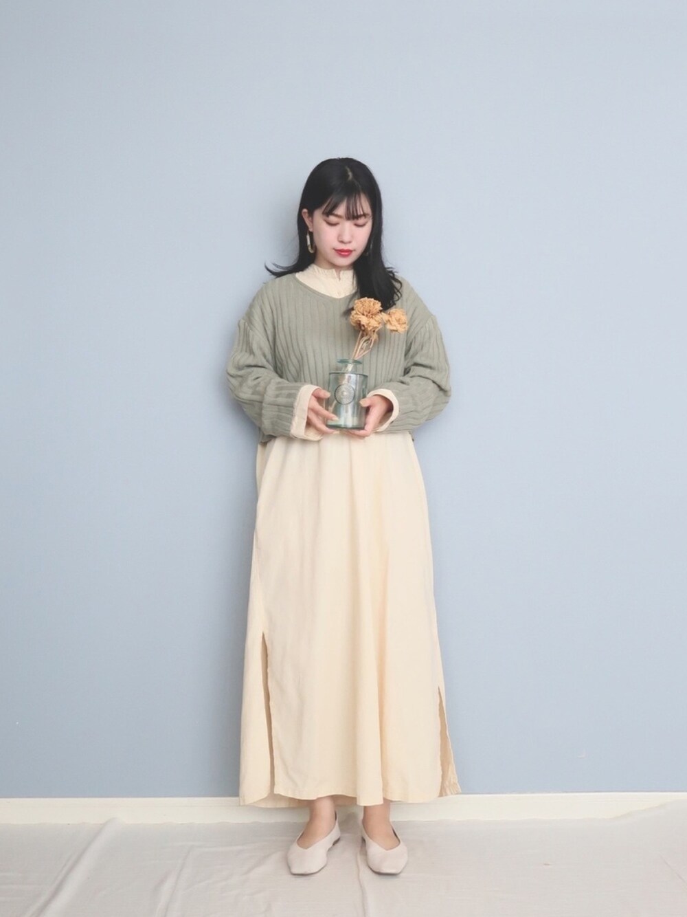 「linom、パステル映える春、カジュアルコーデ、春、プチプラ、きれいめカジュアル、TODAYFUL、ワントーンコーデ、ピスタチオ、デート」｜「IG:mai1220のアイテム（その他、その他）」を使った、まいさん（レディース・164cm）の春コーディネートの1枚目の写真