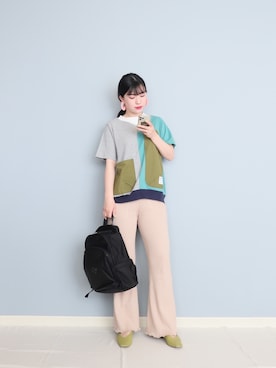 「kipling（キプリング）のアイテム」を使った、まいさん（レディース・164cm）の春コーディネート
