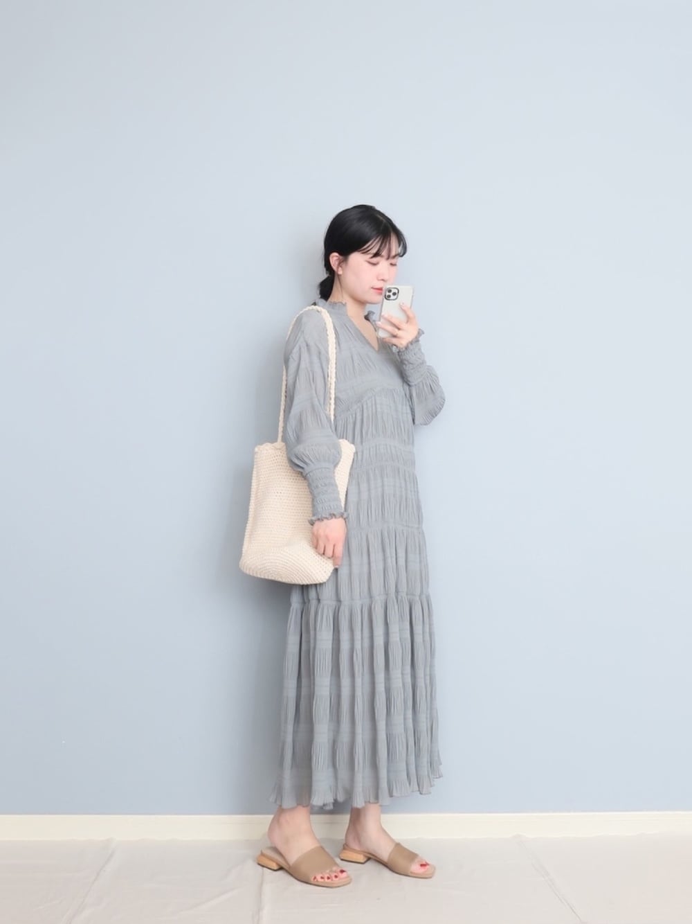「AMERI、amerivintage、linom、おうちファッション、休日コーデ、カジュアル、シンプル、春服、オトナ女子、グリーン」｜「IG:mai1220のアイテム（その他、その他）」を使った、まいさん（レディース・164cm）の春コーディネートの1枚目の写真