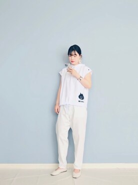 「mercibeaucoup,（メルシーボークー）のアイテム」を使った、まいさん（レディース・164cm）の春コーディネート