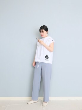 「にゃー」｜「アイテム（その他）」を使った、まいさん（レディース・164cm）の春コーディネート
