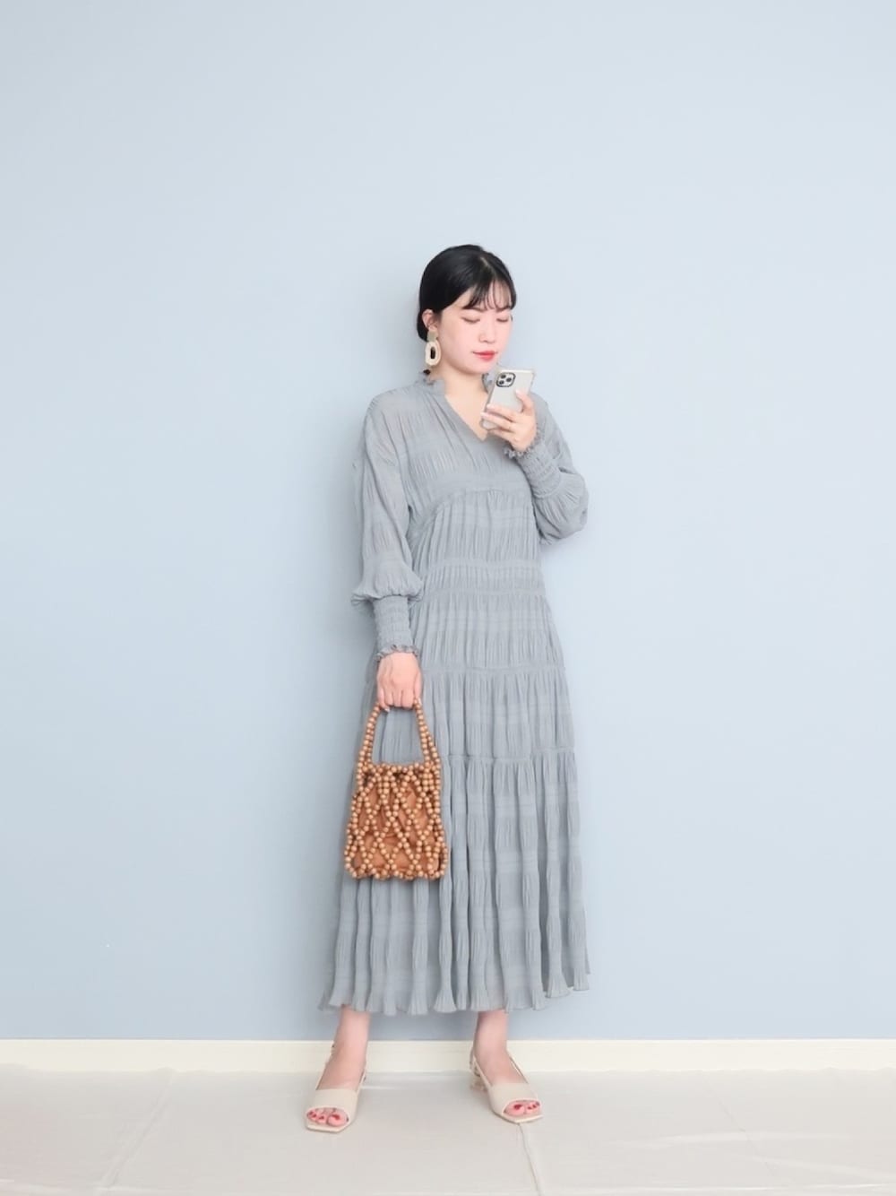 「AMERI、シンプルコーデ、evol、夏コーデ、オトナカジュアル、オトナ女子、サンダル、部屋撮り、グリーン、ラクチンコーデ」｜「IG:mai1220のアイテム（その他、その他）」を使った、まいさん（レディース・164cm）の夏コーディネートの1枚目の写真