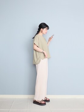 「Bou Jeloud」｜「アイテム（サンダル）」を使った、まいさん（レディース・164cm）の夏コーディネート
