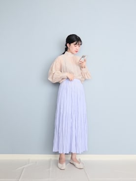 「ストライプスカート」｜「アイテム（その他）」を使った、まいさん（レディース・164cm）の夏コーディネート