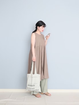 「andr」｜「アイテム（ワンピース/ドレス）」を使った、まいさん（レディース・164cm）の夏コーディネート