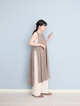 「andr」｜「アイテム（ワンピース/ドレス）」を使った、まいさん（レディース・164cm）の夏コーディネート