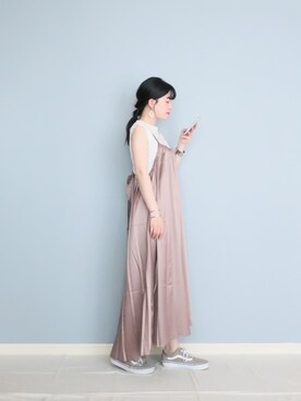 「Happy John（ハッピージョン）のアイテム（ワンピース/ドレス）」を使った、まいさん（レディース・164cm）の夏コーディネート