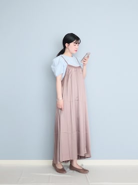 「Happy John（ハッピージョン）のアイテム（ワンピース/ドレス）」を使った、まいさん（レディース・164cm）の夏コーディネート