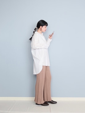 「Bou Jeloud（ブージュルード）のアイテム」を使った、まいさん（レディース・164cm）の秋コーディネート