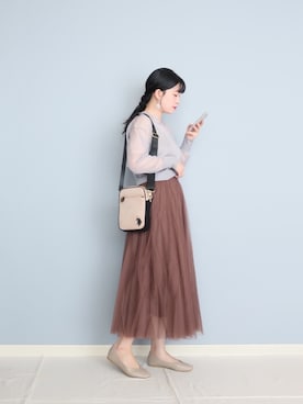 「AMERI」｜「アイテム（その他）」を使った、まいさん（レディース・164cm）の秋コーディネート
