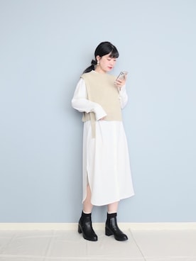 「KBF+（ケービーエフプラス）のアイテム」を使った、まいさん（レディース・164cm）の秋コーディネート