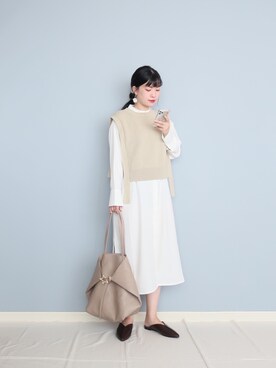 「ACCOMMODE（アコモデ）のアイテム」を使った、まいさん（レディース・164cm）の秋コーディネート