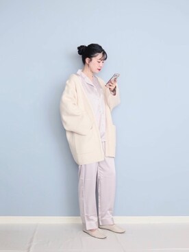 「パジャマ」｜「アイテム（ジャケット/アウター）」を使った、まいさん（レディース・164cm）の秋コーディネート