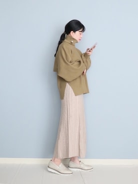 「AS KNOW AS PINKY（アズノゥアズピンキー）のアイテム」を使った、まいさん（レディース・164cm）の秋コーディネート