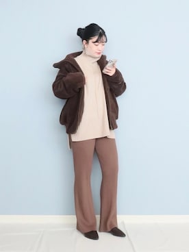 「Ciena」｜「アイテム（ブルゾン）」を使った、まいさん（レディース・164cm）の秋コーディネート