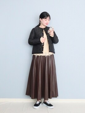 「traditionalweatherwear」｜「アイテム（ジャケット/アウター）」を使った、まいさん（レディース・164cm）の冬コーディネート