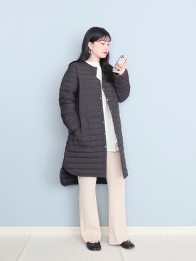 「traditionalweatherwear」｜「アイテム（ジャケット/アウター）」を使った、まいさん（レディース・164cm）の冬コーディネート