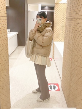 「reca（レカ）のアイテム（チュニック）」を使った、まいさん（レディース・164cm）の冬コーディネート