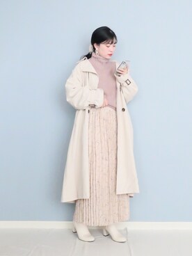 「reca（レカ）のアイテム（ジャケット/アウター）」を使った、まいさん（レディース・164cm）の冬コーディネート