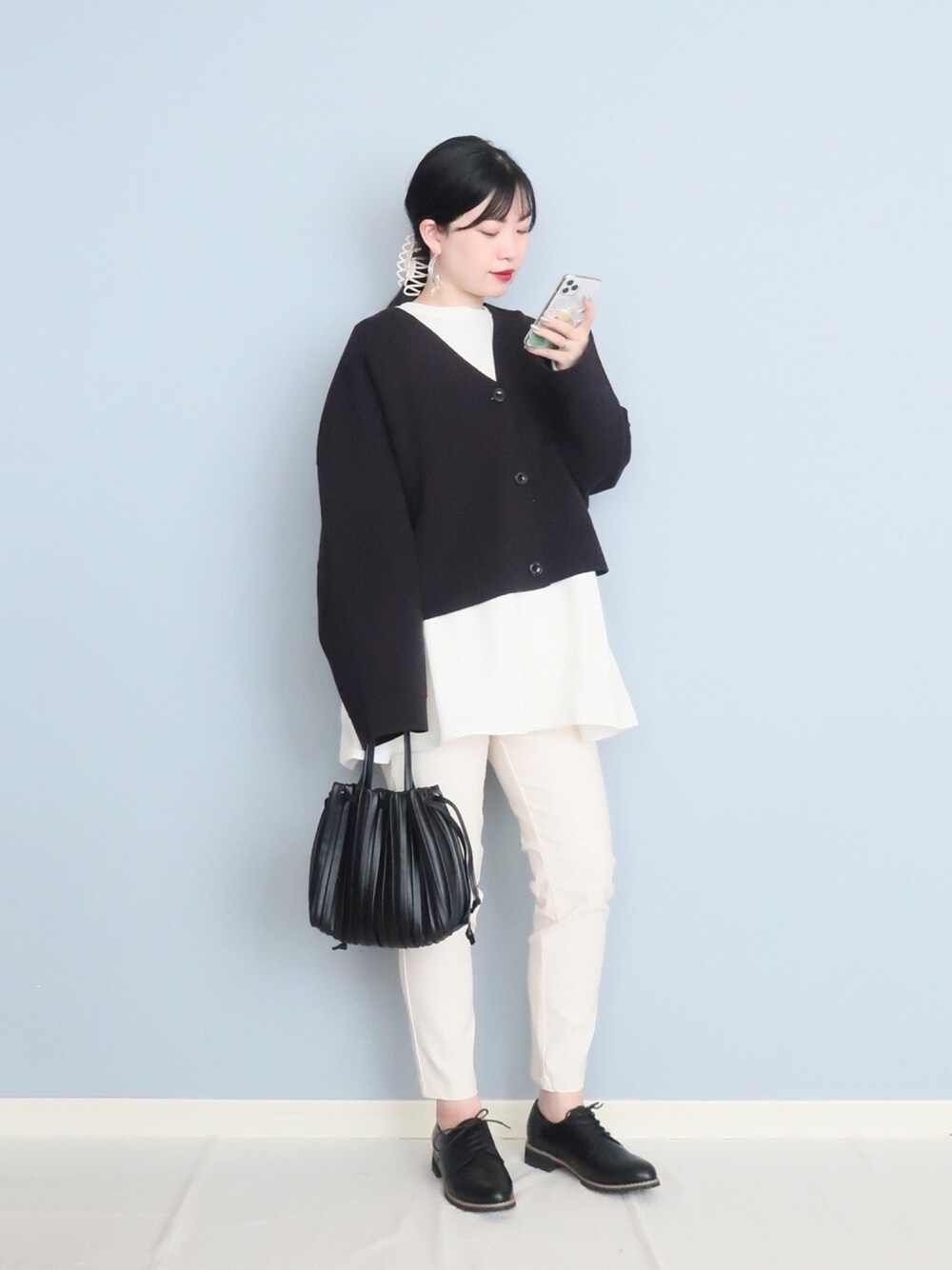 「Bou Jeloud、ブージュルード、UNIQLO U、私の推しブランド、大人女子、休日スタイル、きれいめカジュアル、ニットコーデ、カジュアル、着回しコーデ」｜「IG:mai1220のアイテム（その他、その他）」を使った、まいさん（レディース・164cm）の冬コーディネートの1枚目の写真
