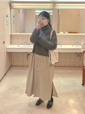 「emi+（エミプラス）のアイテム」を使った、まいさん（レディース・164cm）の冬コーディネート