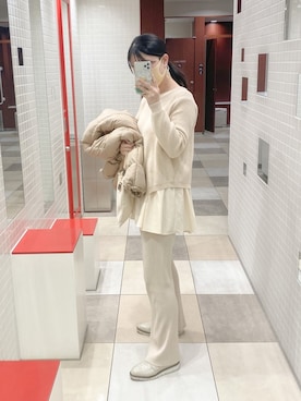 「reca（レカ）のアイテム（チュニック）」を使った、まいさん（レディース・164cm）の冬コーディネート