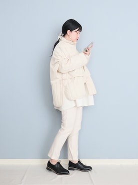 「select MOCA（セレクトモカ）のアイテム（その他アウター）」を使った、まいさん（レディース・164cm）の冬コーディネート