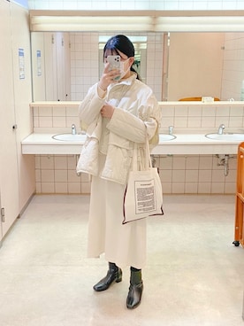「select MOCA（セレクトモカ）のアイテム（その他アウター）」を使った、まいさん（レディース・164cm）の冬コーディネート