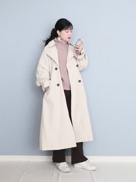 「reca（レカ）のアイテム（ジャケット/アウター）」を使った、まいさん（レディース・164cm）の冬コーディネート