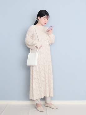 「reca（レカ）のアイテム（スラックス）」を使った、まいさん（レディース・164cm）の春コーディネート