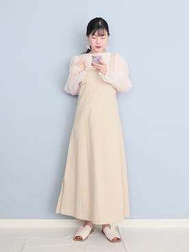 「mline（エムライン）のアイテム（ワンピース/ドレス）」を使った、まいさん（レディース・164cm）の夏コーディネート