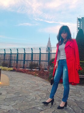 「willselection」｜「アイテム（トレンチコート）」を使った、Makoさん（レディース・159cm）の冬コーディネート