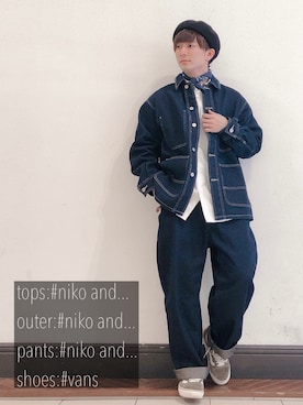「niko and...（ニコアンド）のアイテム（財布/小物）」を使った、ニコまるさん（メンズ・167cm）の冬コーディネート