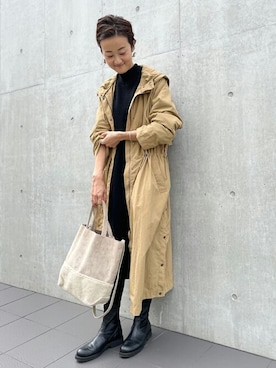 「アニマル」｜「アイテム（その他アウター）」を使った、BEARDSLEYさん（レディース・166cm）の秋コーディネート