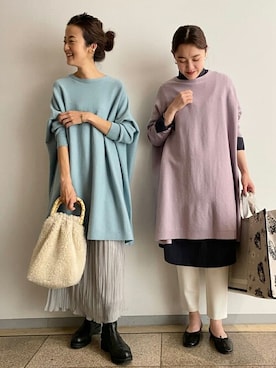 「シャツワンピ」｜「アイテム（雑貨/ホビー）」を使った、BEARDSLEYさん（レディース・166cm）の秋コーディネート