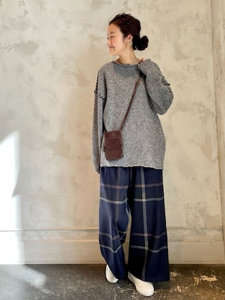 BEARDSLEY（ビアズリー）の「チェックウエストリブパンツ（その他