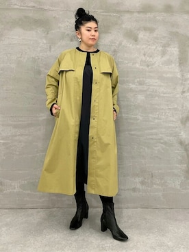 「BEARDSLEY（ビアズリー）のアイテム（トレンチコート）」を使った、BEARDSLEYさん（レディース・166cm）の冬コーディネート