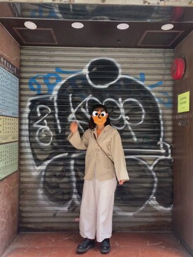 「西裝外套」｜「アイテム（ブーツ）」を使った、szehangzzさん（レディース・158cm）の冬コーディネート