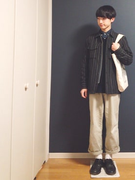 「Ralph Lauren」｜「アイテム（その他アウター）」を使った、Junさん（メンズ・170cm）の冬コーディネート