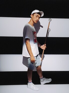 「PULL&BEAR（プルアンドベア）のアイテム（レッグウェア）」を使った、Dimas Changさん（メンズ・176cm）の秋コーディネート