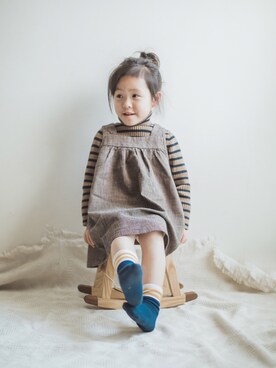 「アイテム（スカート）」を使った、wing童鞋さん（キッズ・110cm）の春コーディネート