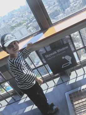 「handmade」｜「アイテム（キャップ）」を使った、sumさん（キッズ・110cm）の春コーディネート