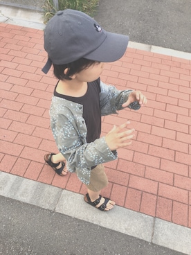 「handmade」｜「アイテム（キャップ）」を使った、sumさん（キッズ・110cm）の春コーディネート