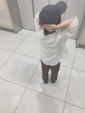 「handmade」｜「アイテム（キャップ）」を使った、sumさん（キッズ・110cm）の春コーディネート