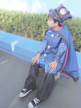 「Handmade（ハンドメイド）のアイテム（その他アウター）」を使った、sumさん（キッズ・120cm）の秋コーディネート