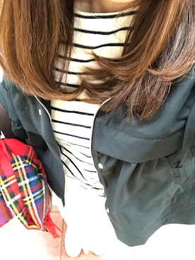 「Simplicite（サンプリシテ）のアイテム（マウンテンパーカー）」を使った、ai◡̈♥︎さん（レディース・160cm）の春コーディネート