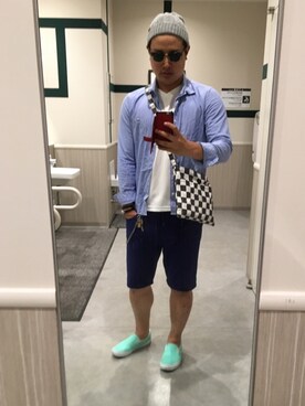 「BROWNY（ブラウニー）のアイテム（バッグ）」を使った、ＤＴさん（メンズ・177cm）の夏コーディネート