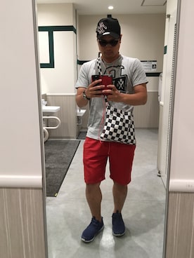 「BROWNY（ブラウニー）のアイテム（バッグ）」を使った、ＤＴさん（メンズ・177cm）の夏コーディネート