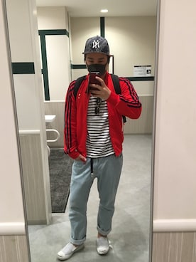 「マリン」｜「アイテム（スリッポン）」を使った、ＤＴさん（メンズ・177cm）の春コーディネート
